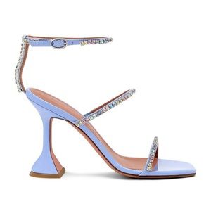Amina muaddi Gilda patent sandal